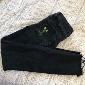 Black distressed forever 21 jeans